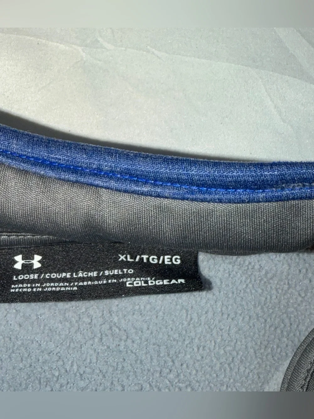 Under Armour Men's XL Blue Heather 1/4 Zip Pullover Loose Fit Golf B08